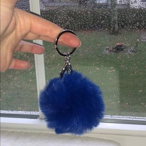 Blue puff keychain